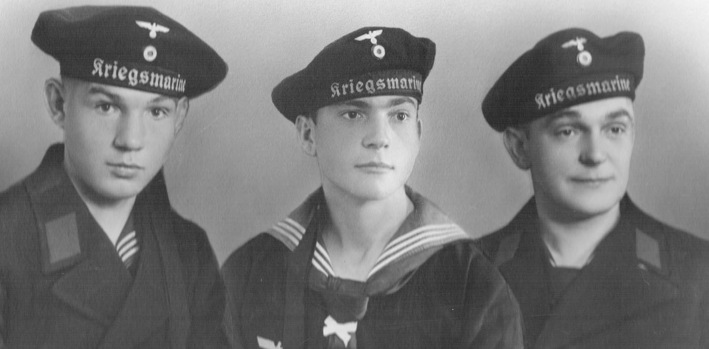 Die Kastner-Brüder: Heinz, Helmut und Johannes in Marineuniform