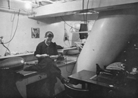 Horst Bannasch in the tailor workshop of the Bismarck