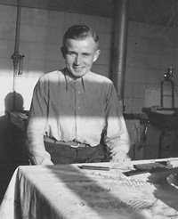 Rudi Kaczmarek in jungen Jahren Zuhause